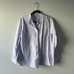 Eileen Fisher light purple long sleeve button down top